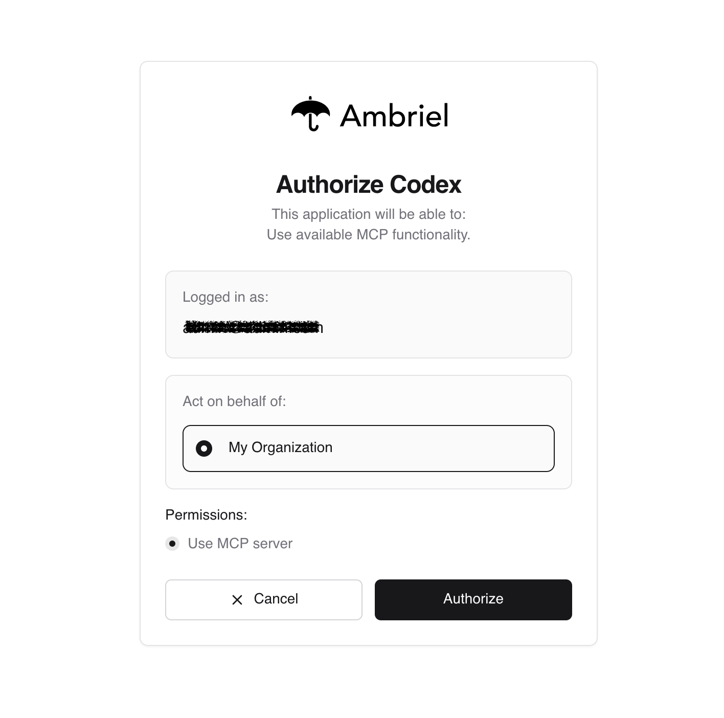 ChatGPT with Ambriel MCP